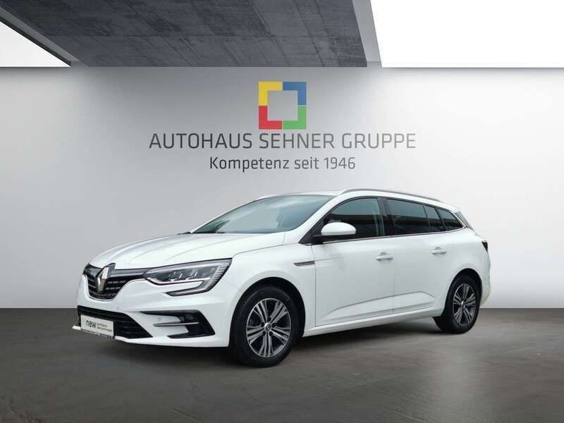 Perlmuttweiß metallic (weiß) Gebraucht 2021 Renault Mégane GrandTour Intens Kombi | 15.970 € (Guter Preis) - Bild 1/4