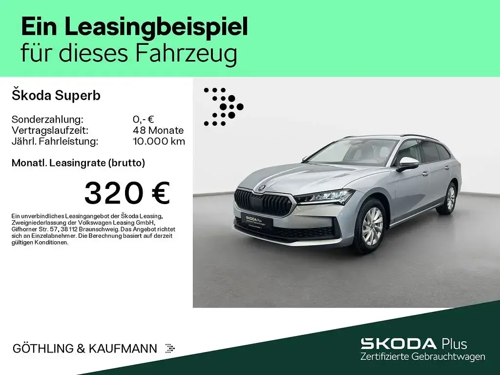 Gebraucht Skoda Superb Essence 150 PS (110 kW) 2025 Pebble silber metallic Kombi
