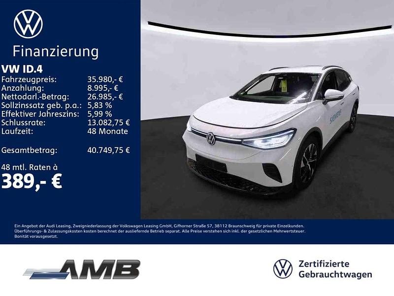 Gletscherweiß metallic Gebraucht 2024 VW ID.4 Pro SUV | 35.980 € (Superpreis) - Bild 1/3