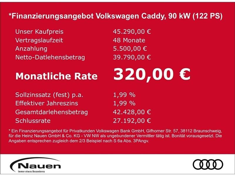 Neu VW Caddy Edition 122 PS (89 kW) 2026 Mojave beige metallic Van / Kleinbus