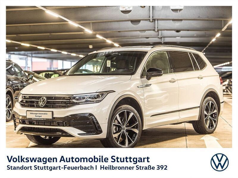 Oryxweiß perlmutteffekt Gebraucht 2024 VW Tiguan Allspace R-line SUV | 45.930 € (Fairer Preis) - Bild 1/4