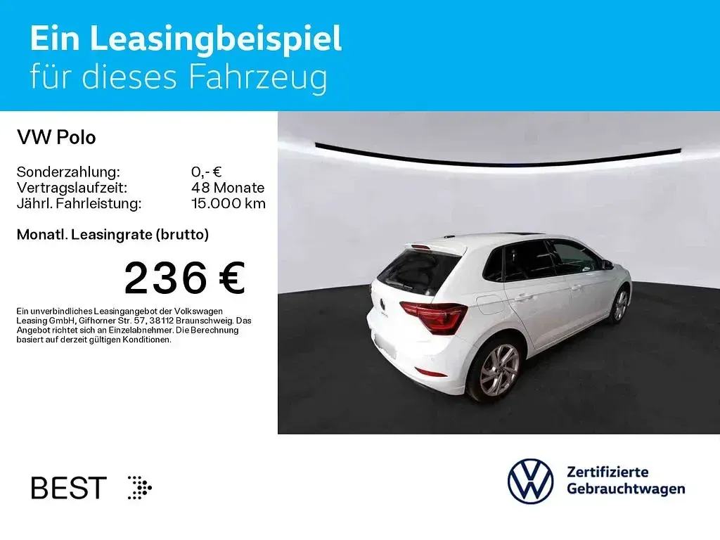 Gebraucht VW Polo Style 110 PS (80 kW) 2022 Pure white Kleinwagen