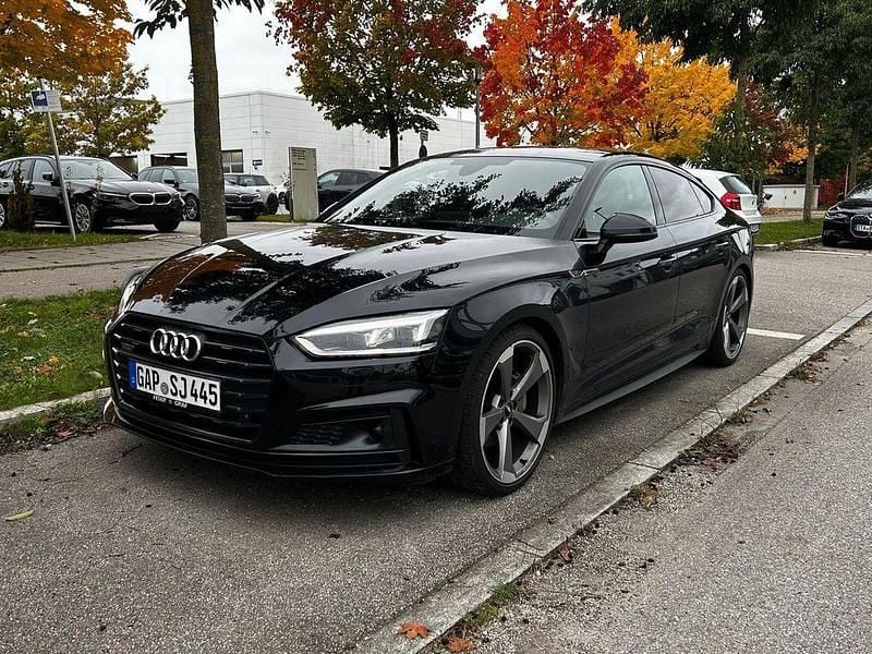 Schwarz Gebraucht 2019 Audi A5 Sportback S-Line Limousine | 20.400 € (Superpreis) - Bild 1/4