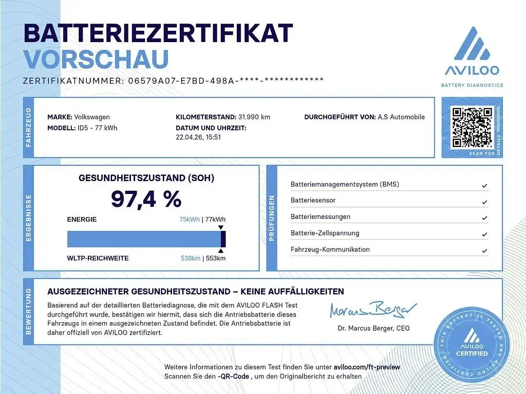 Gebraucht VW ID.5 Pro Performance 150 kW (204 PS) 2022 Weiß SUV