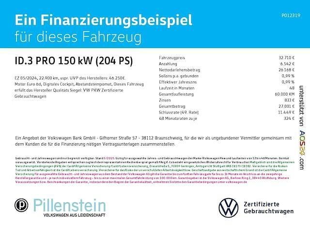 Gebraucht VW ID.3 Comfortline 150 kW (204 PS) 2024 Grau Kleinwagen
