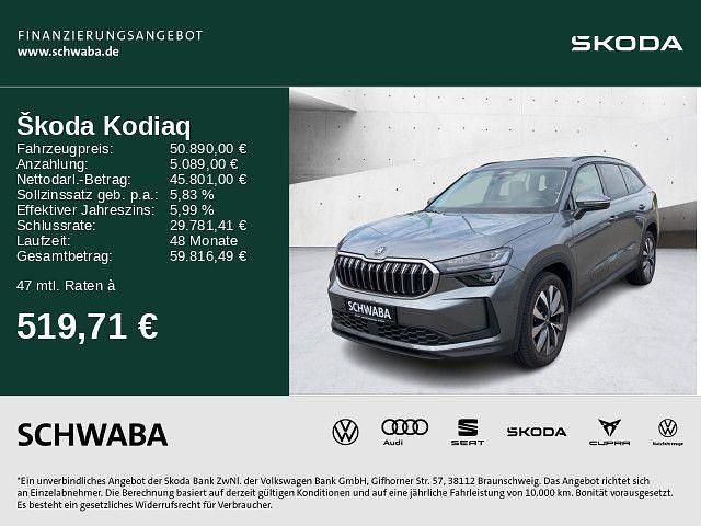Graphitegrau metallic Gebraucht 2025 Skoda Kodiaq Selection SUV | 50.890 € (Teuer) - Bild 1/4