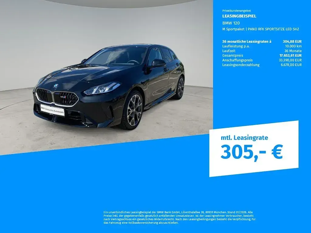 Gebraucht BMW 120 M Sport 170 PS (125 kW) 2026 Schwarz Kleinwagen