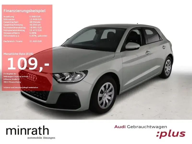 Silber Gebraucht 2024 Audi A1 Sportback Advanced Kleinwagen | 21.410 € (Superpreis) - Bild 1/2