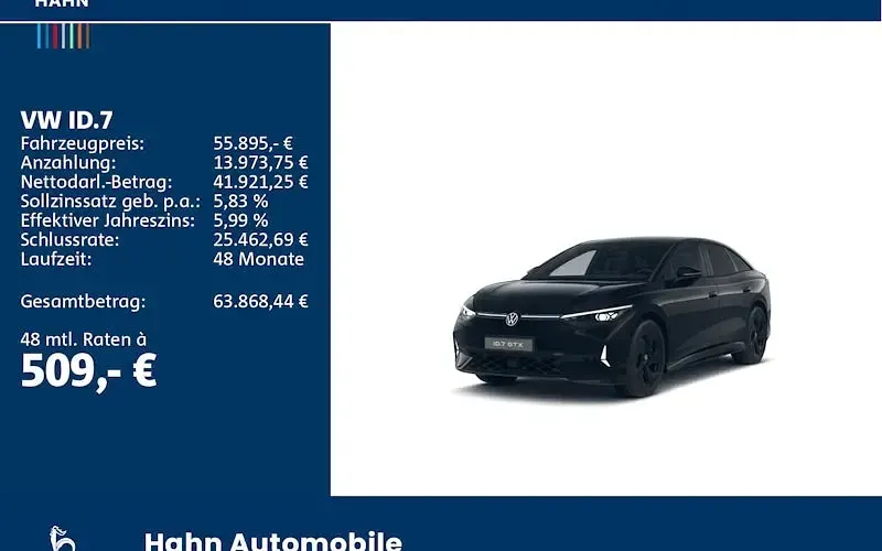 Gebraucht VW ID.7 GTX 250 kW (340 PS) 2025 Schwarz Kombi