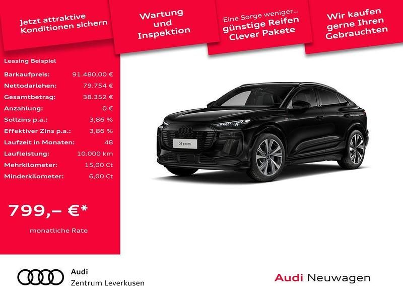 Schwarz Neu 2025 Audi Q6 Sportback e-tron Sport SUV | 91.480 € (Teuer) - Bild 1/4