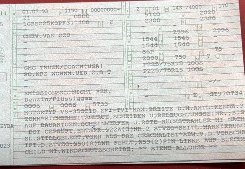 Gebraucht GMC Vandura 194 PS (142 kW) 1993 Blau Van