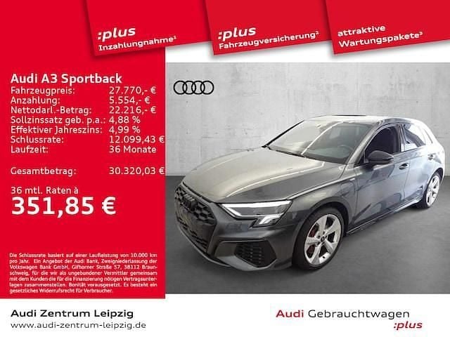 Daytonagrau perleffekt Gebraucht 2022 Audi A3 Sportback e-tron S-Line Limousine | 27.770 € (Etwas zu teuer) - Bild 1/3