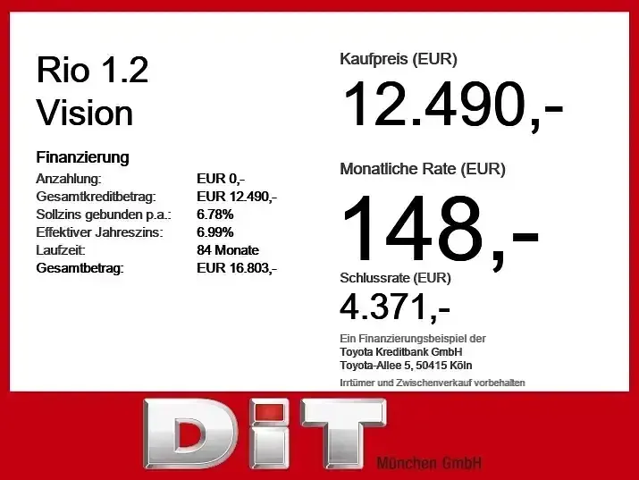 Gebraucht Kia Rio Vision 84 PS (61 kW) 2023 (prg) perennial grey m (metallic) Limousine