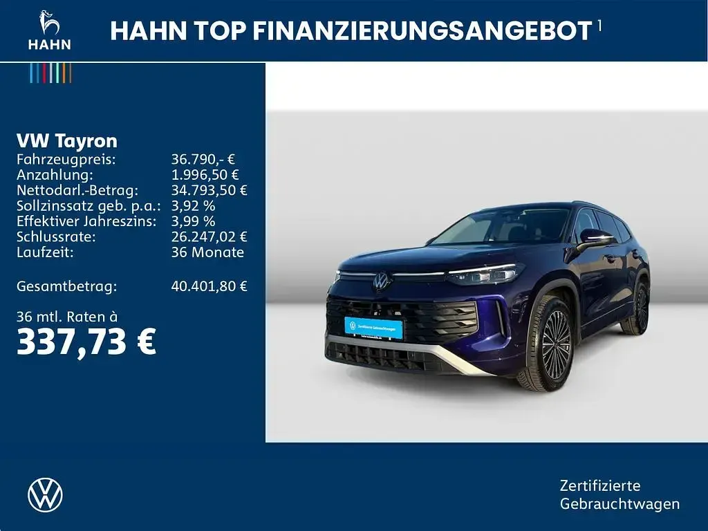 Usata VW Tayron Life 150 CV (110 kW) 2025 Viola SUV