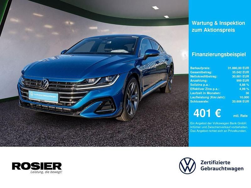 Blau / eisvogelblau Gebraucht 2022 VW Arteon R-line Limousine | 31.880 € (Guter Preis) - Bild 1/4