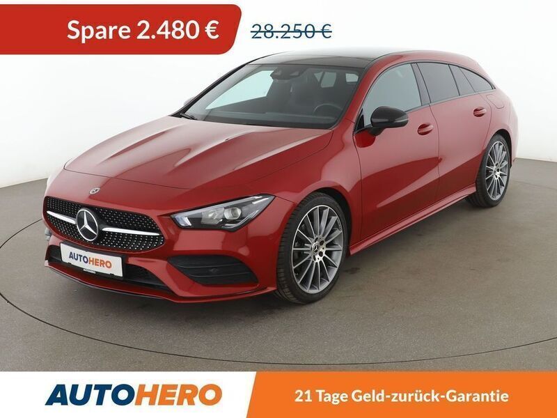 Rot Gebraucht 2021 Mercedes CLA200 Shooting Brake AMG line Kombi | 25.770 € (Guter Preis) - Bild 1/3