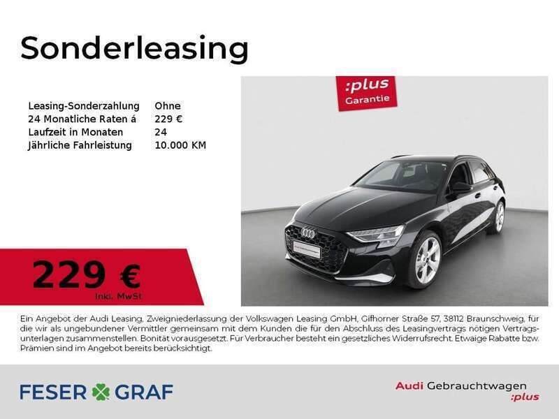 Mythosschwarz metallic Gebraucht 2024 Audi A3 Advanced Plus Limousine | 31.990 € - Bild 1/4