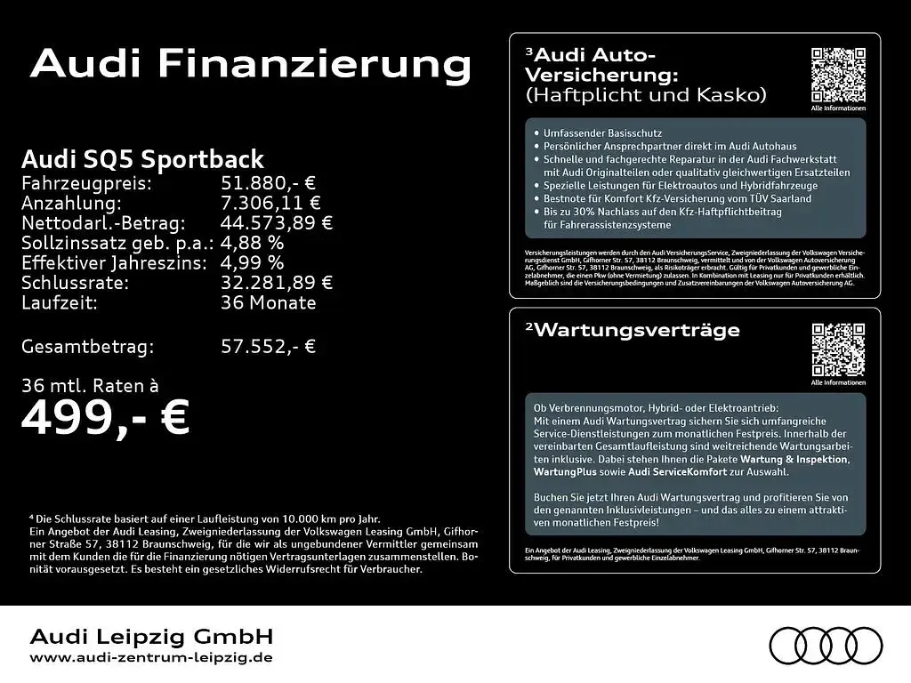 Gebraucht Audi SQ5 Sportback Ambiente 341 PS (250 kW) 2023 Gletscherweiß metallic SUV