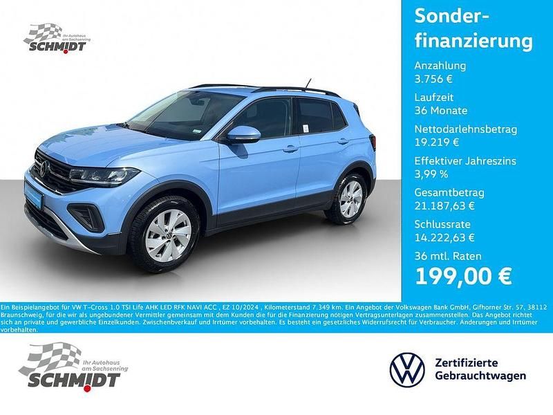 Blau Gebraucht 2024 VW T-Cross Life SUV | 22.975 € (Fairer Preis) - Bild 1/4