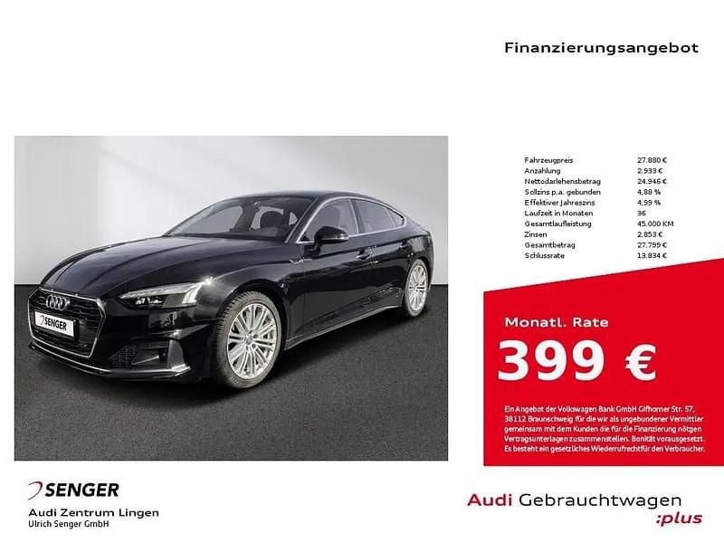 Gebraucht Audi A5 Sportback Advanced Plus 204 PS (150 kW) 2021 Mythosschwarz Kleinwagen