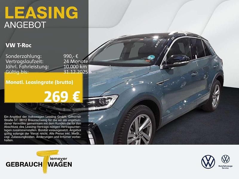 Blau Gebraucht 2025 VW T-Roc R-line SUV | 30.990 € (Guter Preis) - Bild 1/4