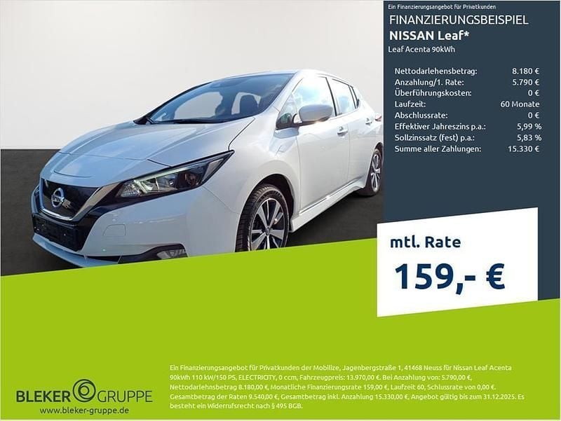 Weiß Gebraucht 2021 Nissan Leaf Acenta Kleinwagen | 13.470 € (Guter Preis) - Bild 1/3