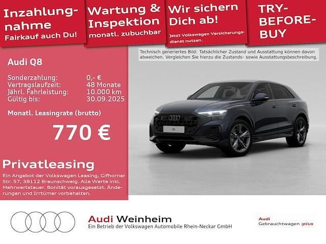 Waitomoblau metallic Gebraucht 2024 Audi Q8 Ambiente SUV | 70.991 € (Guter Preis) - Bild 1/4