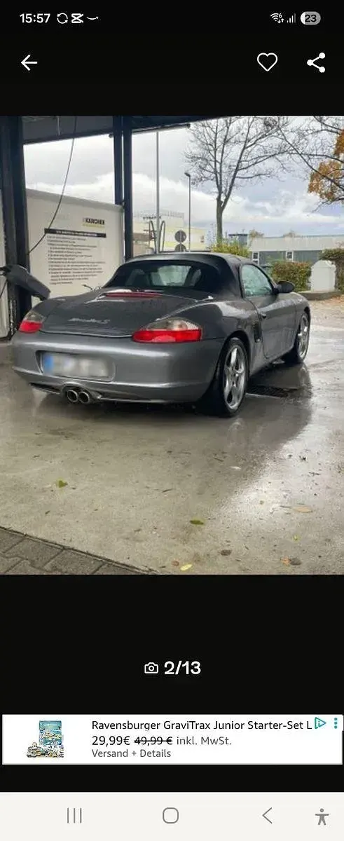 Gebraucht Porsche Boxster S 260 PS (191 kW) 2002 Silber Cabrio