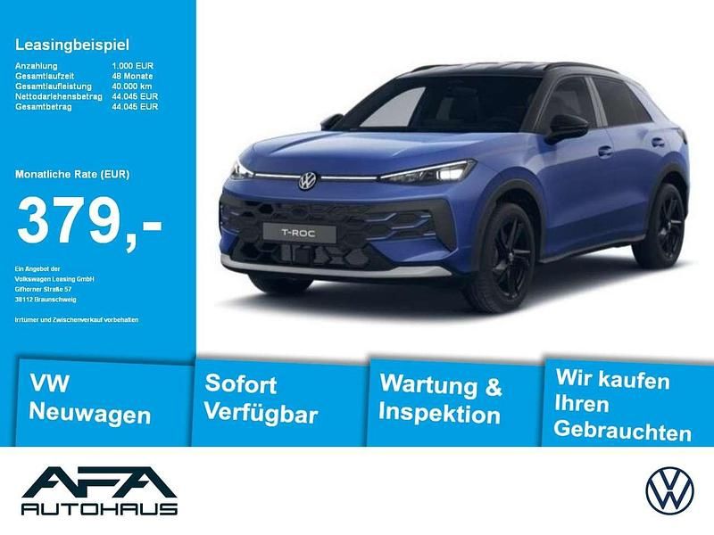 Celestial blue metallic / schw Neu 2025 VW T-Roc Style SUV | 40.590 € (Teuer) - Bild 1/4