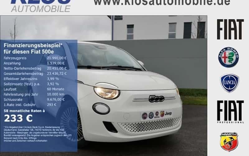 Weiß Gebraucht 2022 Fiat 500e Icon Limousine | 21.990 € - Bild 1/4