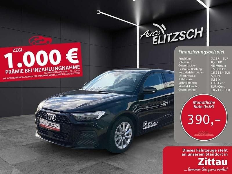 Mythosschwarz metallic Gebraucht 2025 Audi A1 Sportback Basis Kleinwagen | 23.790 € (Guter Preis) - Bild 1/3