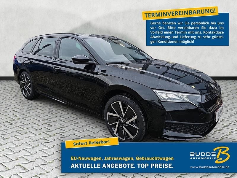 Neu Skoda Octavia SportLine 150 PS (110 kW) 2025 Blackmagic perleffekt Kombi