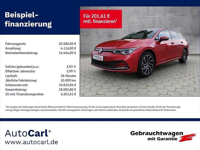 Kings red metallic Gebraucht 2021 VW Golf VIII Style Kombi | 20.580 € (Fairer Preis) - Bild 1/4