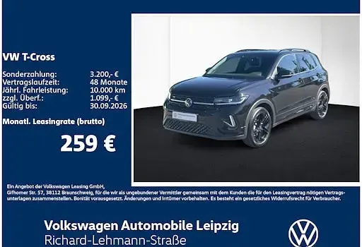 Neu VW T-Cross R-line 150 PS (110 kW) 2026 Schwarz SUV