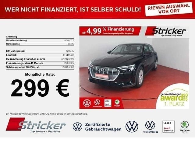 Schwarz (brillantschwarz) Gebraucht 2022 Audi e-tron Basis SUV | 26.946 € (Guter Preis) - Bild 1/4