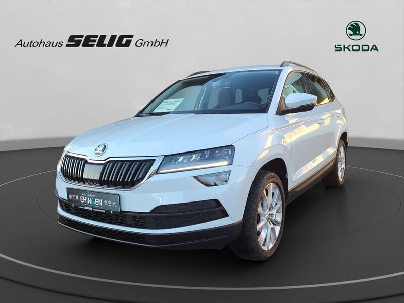 Moonweiß perleffekt Gebraucht 2019 Skoda Karoq Style SUV | 23.890 € (Fairer Preis) - Bild 1/3