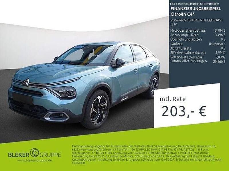 Gebraucht Citroën C4 PureTech 131 PS (96 kW) 2023 Lackierung olbia blau/typ aussenverkleidung metalliclackierung SUV