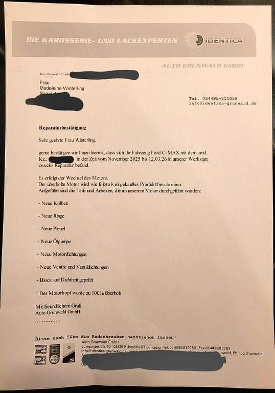 Usata Ford C-MAX 101 CV (74 kW) 2017 Nero Monovolume