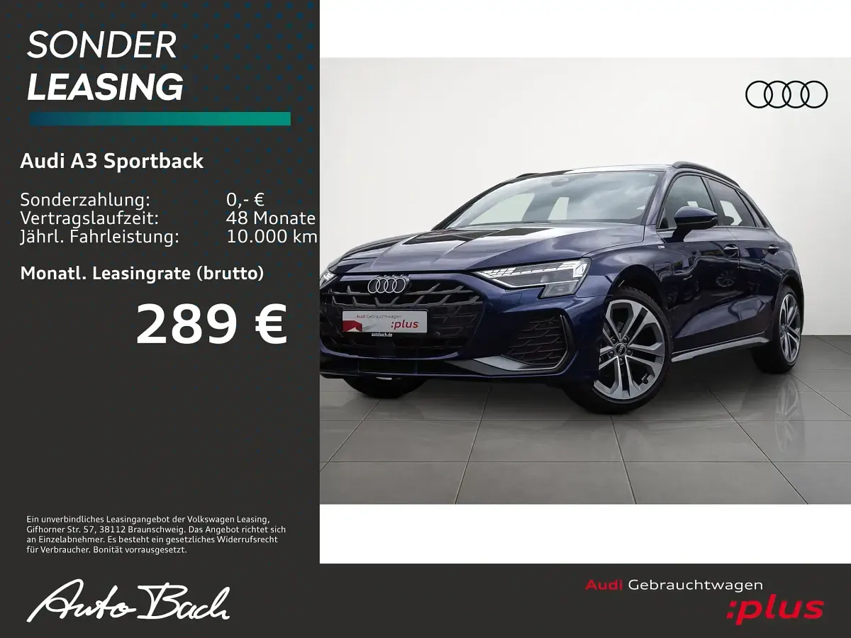 Gebraucht Audi A3 S-Line 116 PS (85 kW) 2025 Navarrablau metallic Limousine