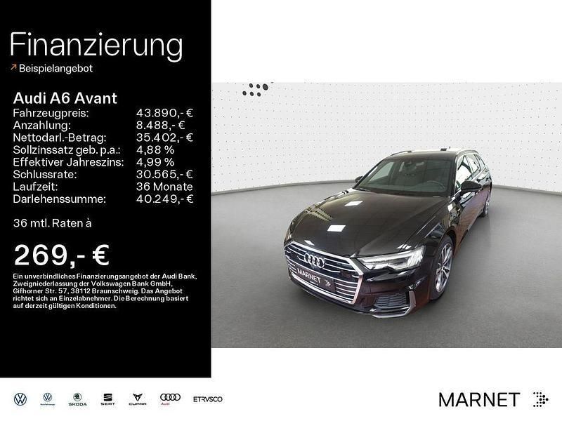 Mythosschwarz metallic Gebraucht 2023 Audi A6 S-Line Kombi | 43.890 € (Fairer Preis) - Bild 1/4