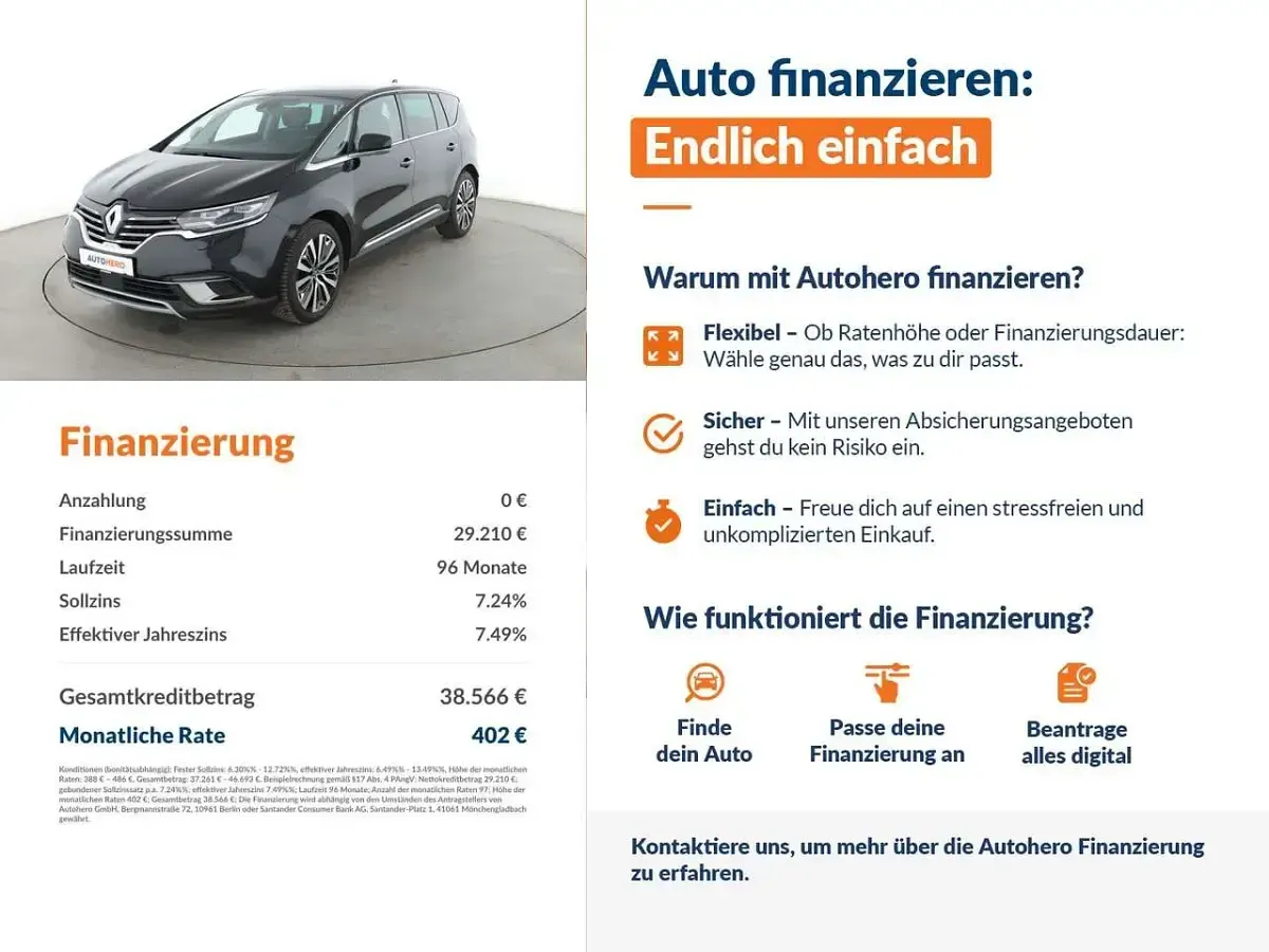 Gebraucht Renault Espace Initiale Paris 189 PS (139 kW) 2023 Schwarz Van / Kleinbus
