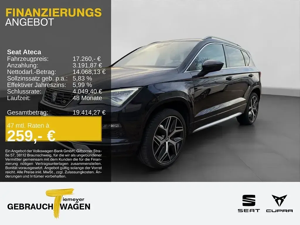Usata Seat Ateca FR 150 CV (110 kW) 2019 Nero SUV