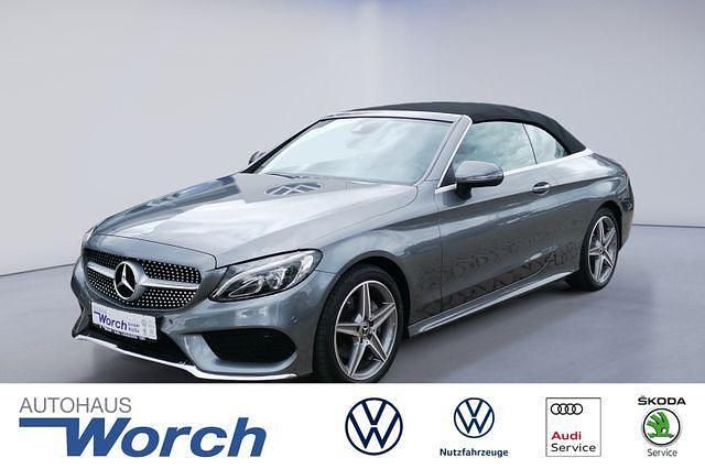 Grau Gebraucht 2017 Mercedes C180 AMG line Cabrio | 24.449 € (Fairer Preis) - Bild 1/4