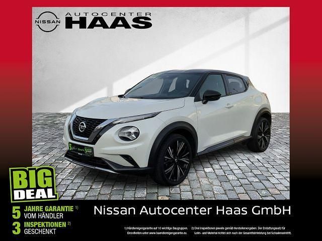 Pearl white/black m (metallic) Gebraucht 2021 Nissan Juke SUV | 16.980 € (Fairer Preis) - Bild 1/4