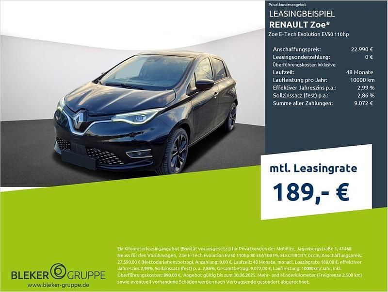 Blackpearl schwarz Neu 2024 Renault Zoe Evolution Kleinwagen | 19.990 € (Fairer Preis) - Bild 1/3