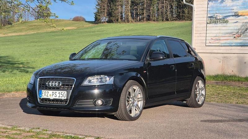 Schwarz Gebraucht 2008 Audi A3 Sportback S-Line Limousine | 7.300 € (Etwas zu teuer) - Bild 1/4