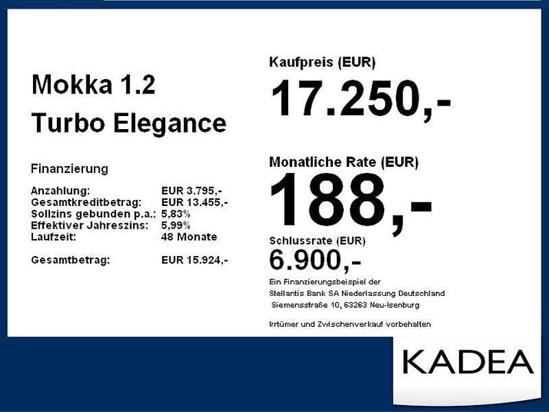 Gebraucht Opel Mokka Elegance 131 PS (96 kW) 2022 Perl blau/voltaik blau (metallic) SUV