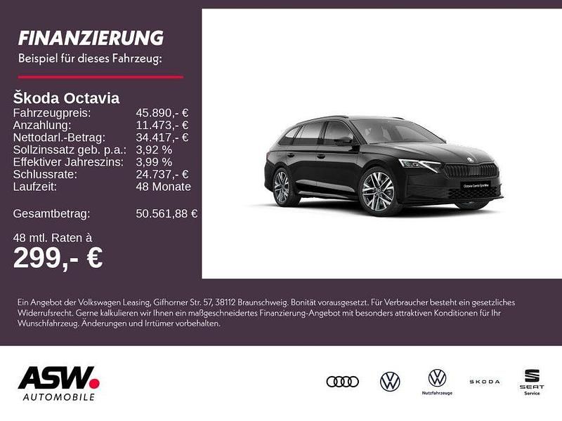 Schwarz Neu 2025 Skoda Octavia SportLine Kombi | 45.890 € - Bild 1/4