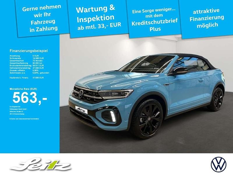 Blau Neu 2025 VW T-Roc Cabriolet R-line Cabrio | 47.599 € (Etwas zu teuer) - Bild 1/3