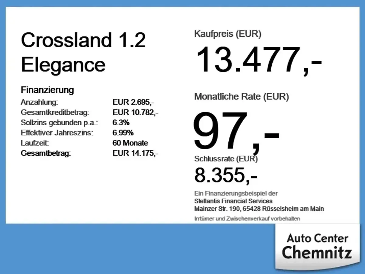 Gebraucht Opel Crossland Elegance 110 PS (80 kW) 2022 Blau SUV